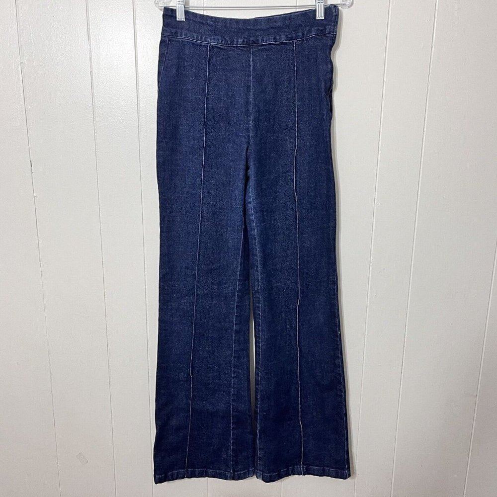 Fashion Nova Womens Flare Blue Jeans Size L EUC